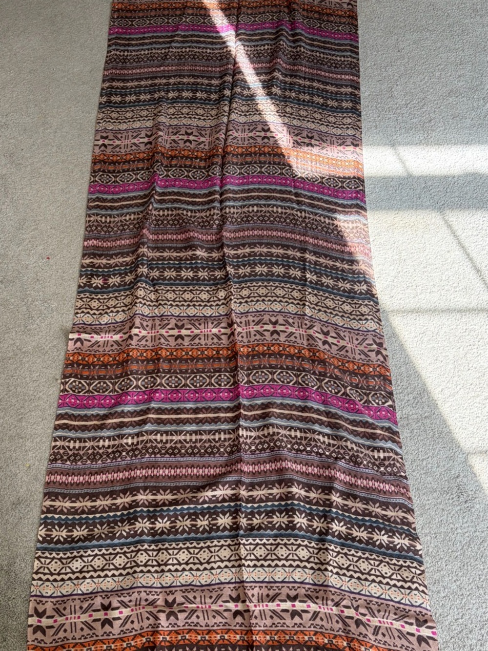 Tolani Silk Scarf, Bohemian/ Roma Striped Pattern in Beautiful Colors